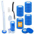Toilet Bowl Brush Set with 24 Refills