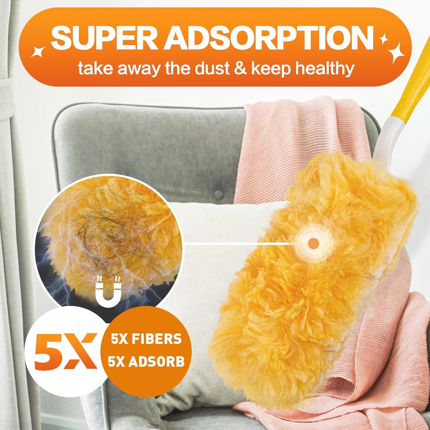 100-Count Heavy Duty Duster Refills with 1 Handle