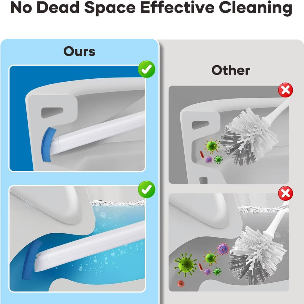 Toilet Bowl Brush Set with 24 Refills