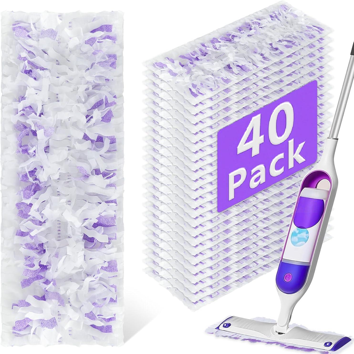 40 Count Power Mop Refills Pads Compatible with Swiffers PowerMop