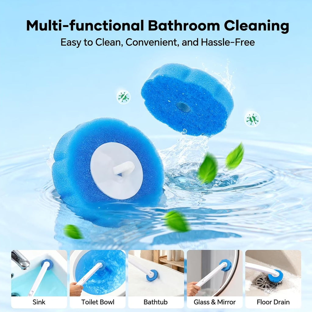 Toilet Bowl Brush with 96 Refills