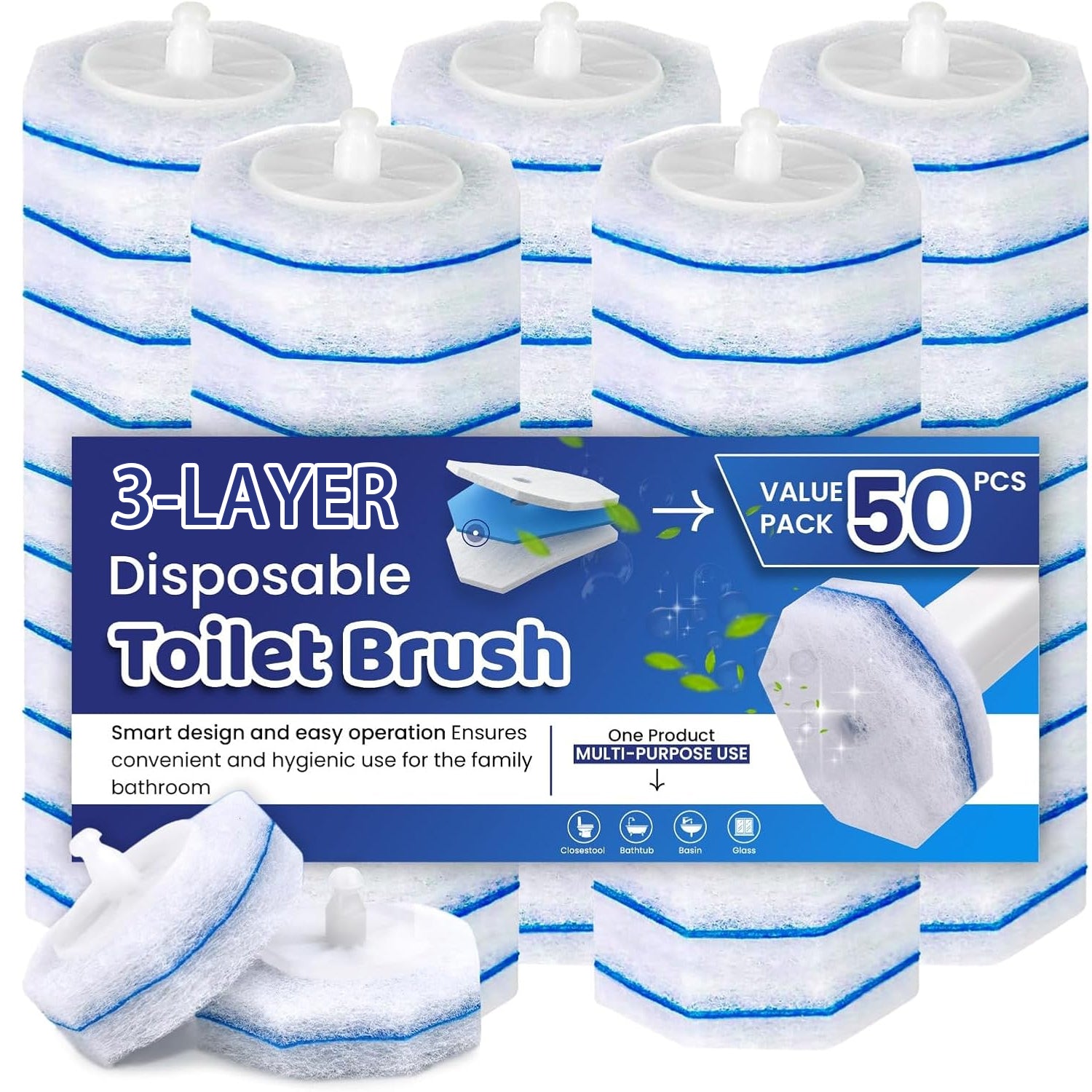 50 Count Toilet Wand Refills for Clorox Toilet Wand