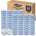 ZQZIQI 80 Count Toilet Wand Refills for Clorox Toilet Wand, 10X Cleaning Power to Toilet Bowl, High-Density Disposable Toilet Brush Scrubber
