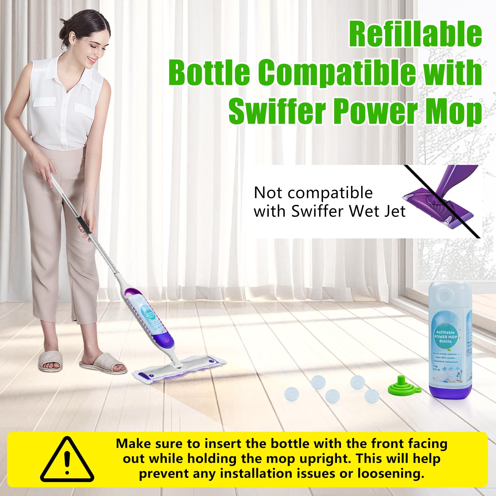 2 Pack PowerMop Refillable Bottles