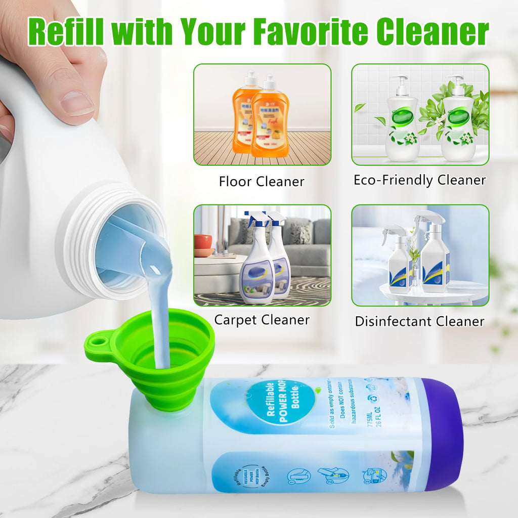 2 Pack PowerMop Refillable Bottles