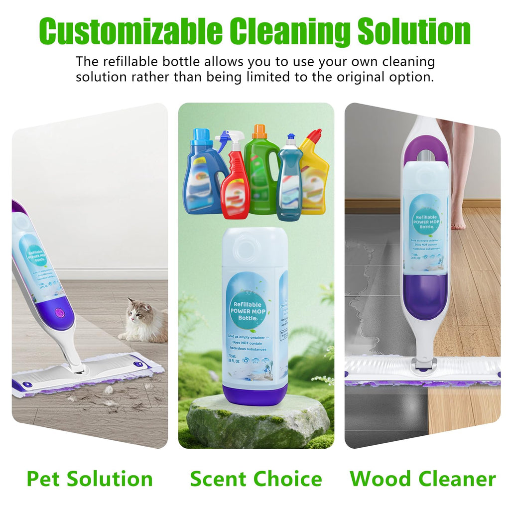 2 Pack PowerMop Refillable Bottles