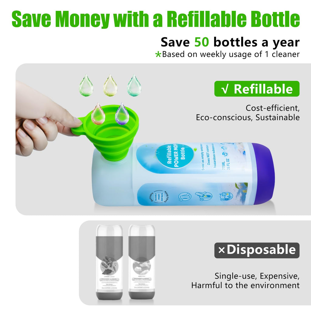 2 Pack PowerMop Refillable Bottles