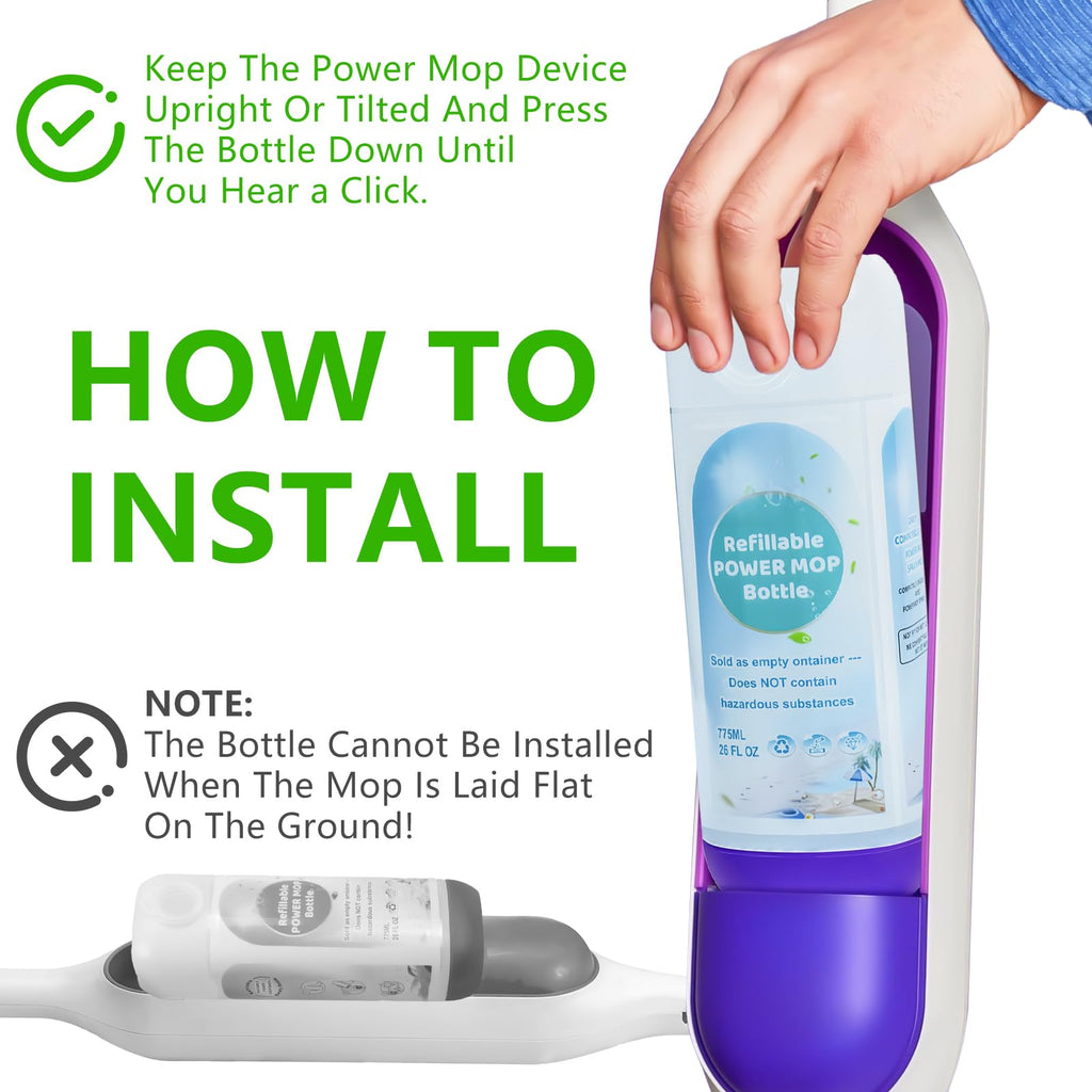 2 Pack PowerMop Refillable Bottles