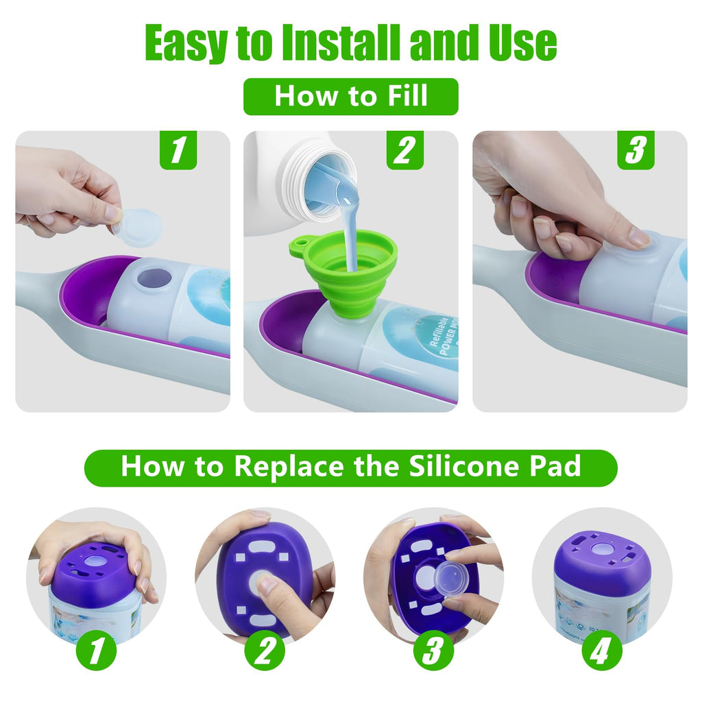 2 Pack PowerMop Refillable Bottles